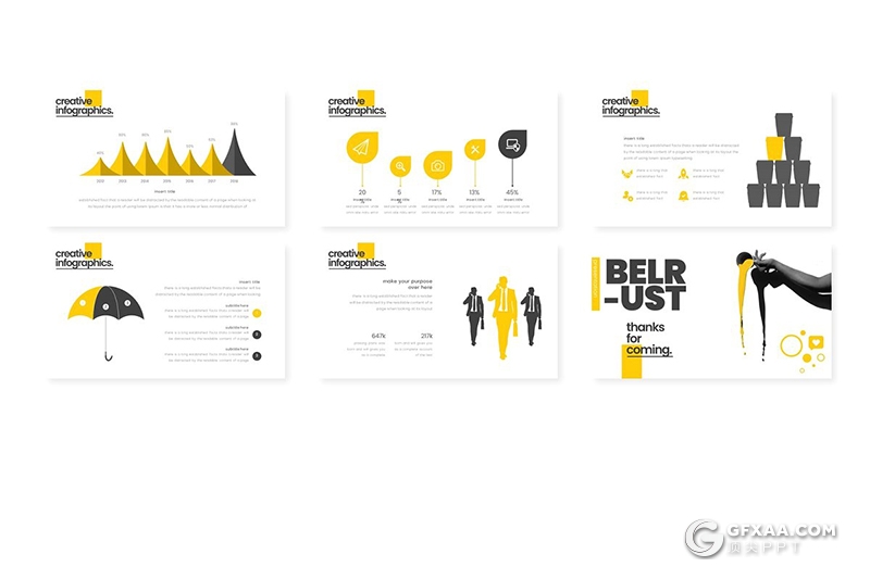 30页5种配色 时尚杂志风格模特写真Google slides模板 - 顶尖PPT