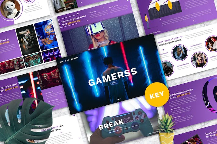 游戏产业发展商业方案Keynote模板 - 顶尖PPT