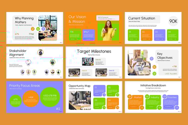 创意策划行业策略分享展示PPT模板 - 顶尖PPT