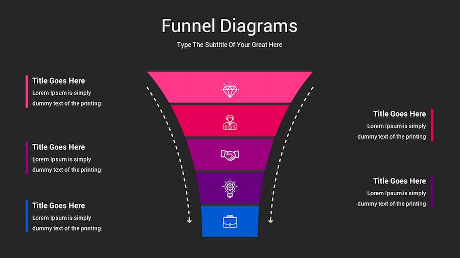 漏斗图形转化流程Keynote模板 - 顶尖PPT