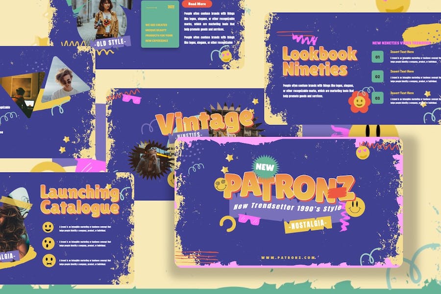 复古怀旧风格设计展示Keynote模板 - 顶尖PPT