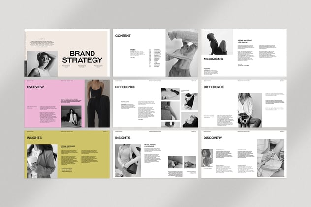 简约时尚风格品牌战略主题keynote模板 - 顶尖PPT