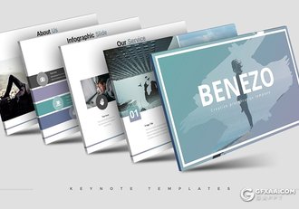 30页5种配色创意商务通用keynote模板 - 顶尖PPT