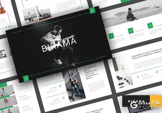 30页简约文艺风格google slides模板 - 顶尖PPT