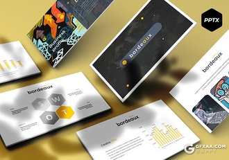 30页5种配色 创意作品展示ppt模板 - 顶尖PPT