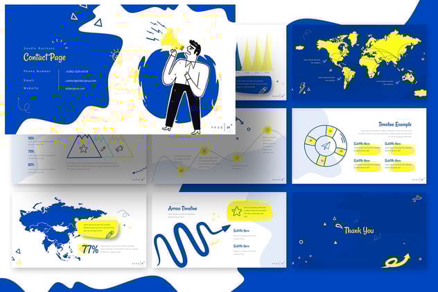 涂鸦商业多用途PPT模板 - 顶尖PPT