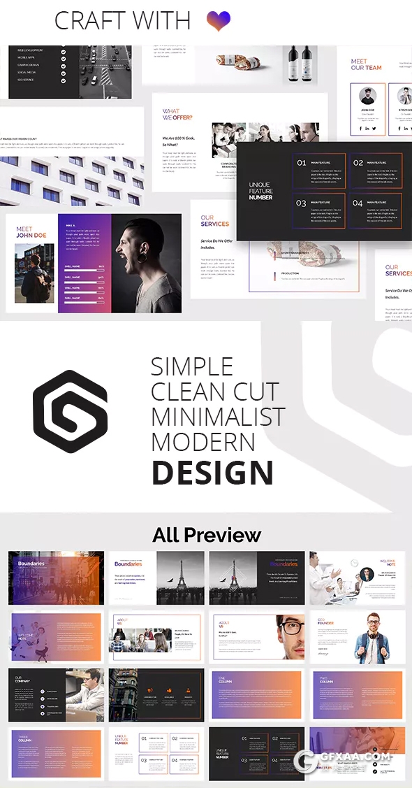 104页欧美高端团队介绍工作总结google slides模板 - 顶尖PPT