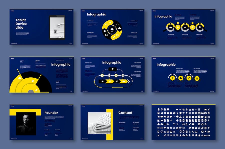 深蓝色商务专业企业宣传Keynote模板 - 顶尖PPT