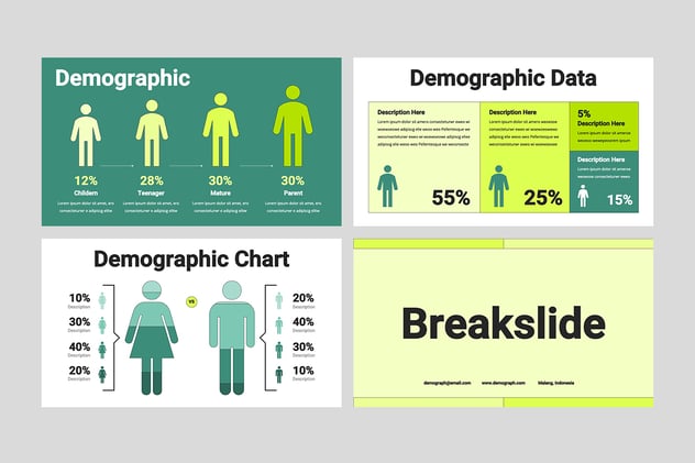 人口统计图表数据分析Keynote模板 - 顶尖PPT