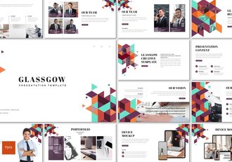 创意菱形组合设计商务PPT模板 - 顶尖PPT