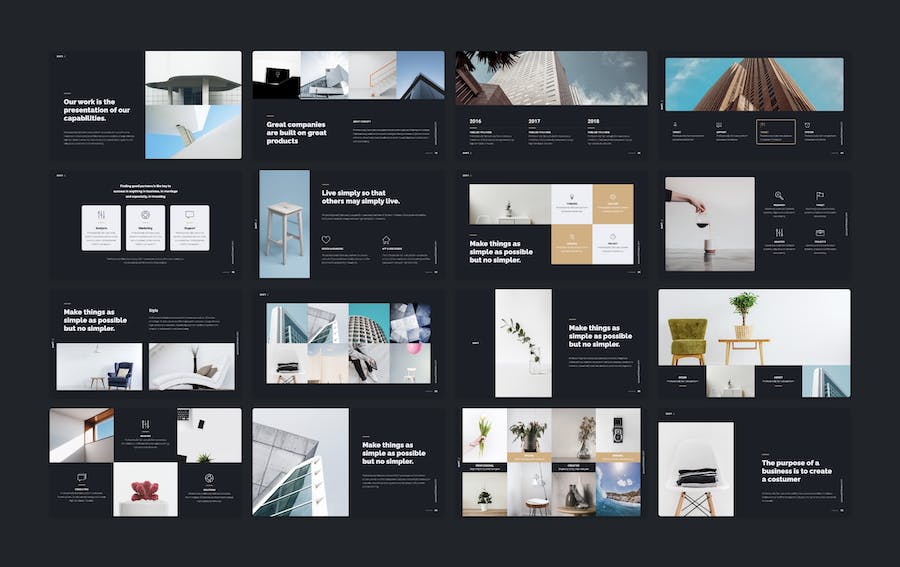 简约图形目录封面商务计划总结keynote模板 - 顶尖PPT