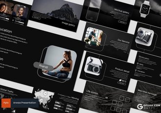 30页5种配色数码照片展示ppt模板 - 顶尖PPT