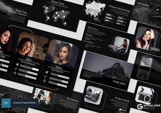 30页5种配色数码照片展示keynote模板 - 顶尖PPT