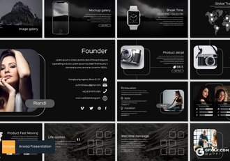 30页5种配色数码照片展示google slides模板 - 顶尖PPT