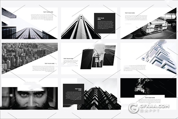 110页极简杂志风格摄影展示ppt模板 - 顶尖PPT