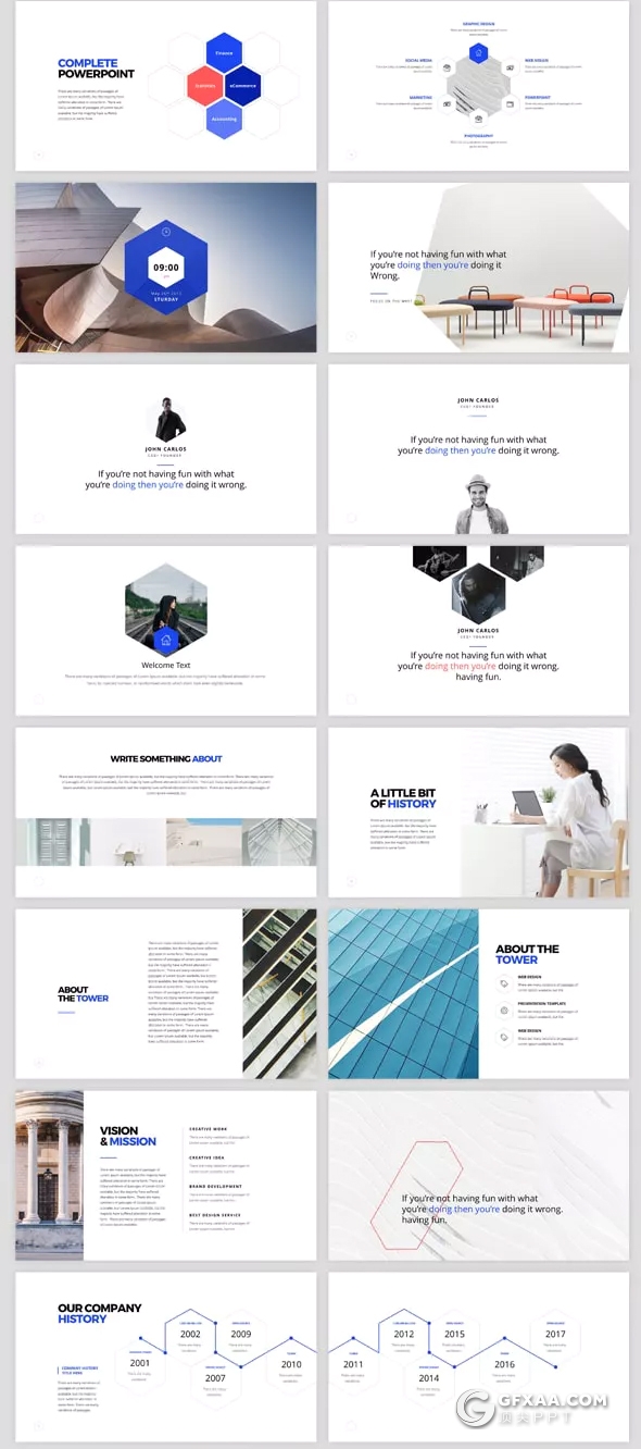 110页创意六边形商务多用途keynote模板 - 顶尖PPT