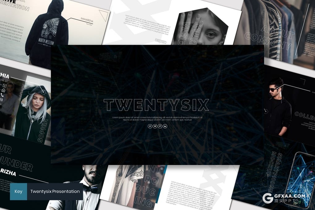 30页极简文艺风格keynote模板 5种配色 - 顶尖PPT