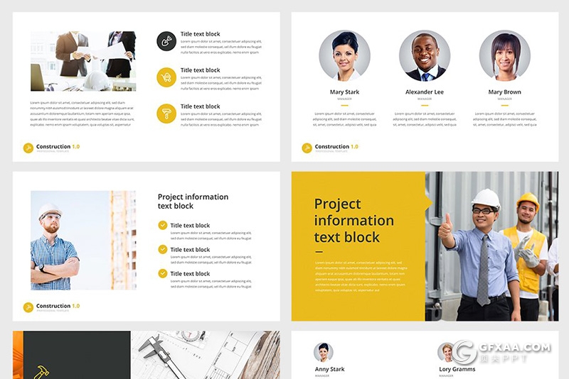 55页工程建筑公司介绍施工项目合作PPT模板 - 顶尖PPT