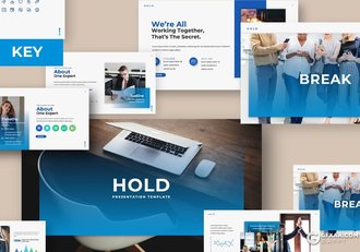 50页5种配色 欧美商务通用keynote模板 - 顶尖PPT