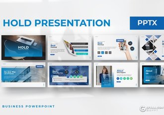 50页5种配色 欧美商务通用ppt模板 - 顶尖PPT