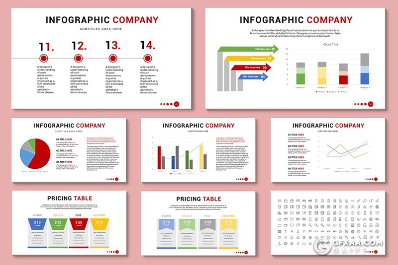 58页创意圆形组合设计商务ppt模板 - 顶尖PPT