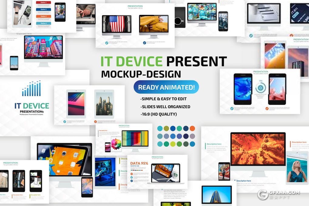 102页国外互联网科技风格ppt模板 - 顶尖PPT