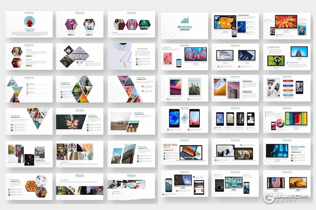 102页国外互联网科技风格ppt模板 - 顶尖PPT