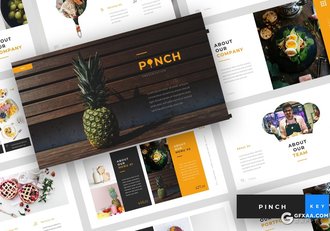 30页简约西式餐饮展示keynote模板 - 顶尖PPT