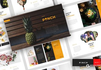 30页简约西式餐饮展示ppt模板 - 顶尖PPT