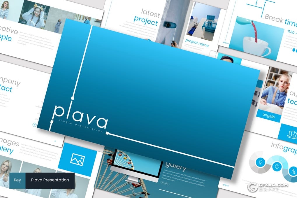 30页5种配色欧美商务keynote模板 - 顶尖PPT