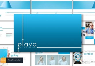 30页5种配色欧美商务Google slides模板 - 顶尖PPT
