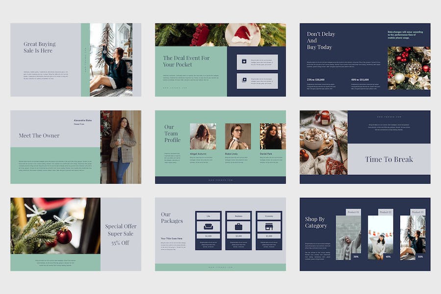 扁平化时尚圣诞节文化宣传活动策划keynote - 顶尖PPT