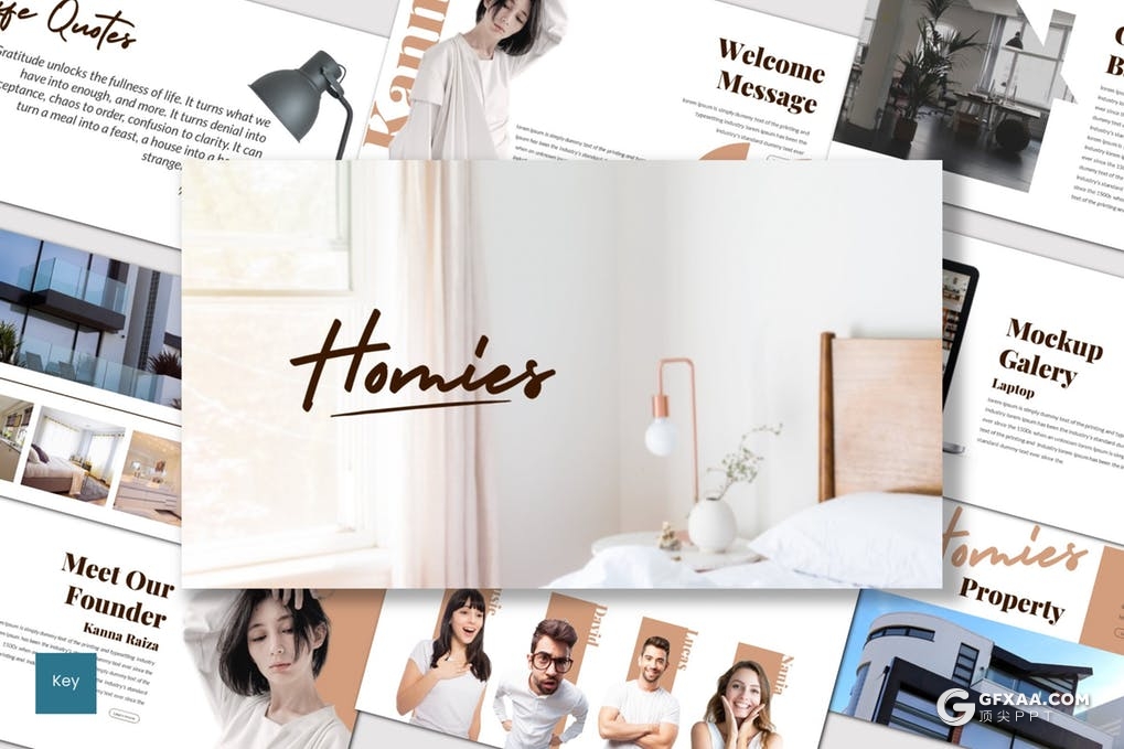 30页5种配色建筑设计团队介绍PPT模板 - 顶尖PPT