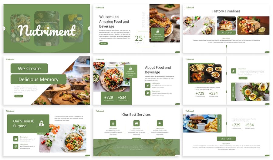 餐饮美食营养健康食品主题通用keynote模板 - 顶尖PPT