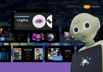 AI人工智能机器人PPT模板 - 顶尖PPT