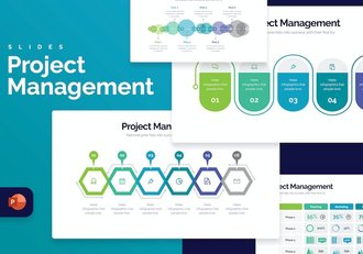 商业项目管理流程优化信息图形PPT模板 - 顶尖PPT
