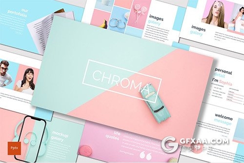 30页5种配色时尚唯美风格Google slides模板 - 顶尖PPT