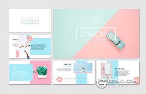 30页5种配色时尚唯美风格Google slides模板 - 顶尖PPT