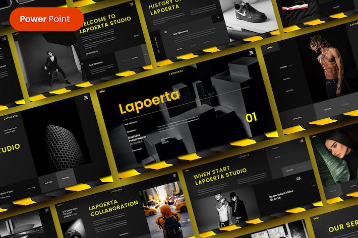 商务风格品牌展示PPT模板 - 顶尖PPT