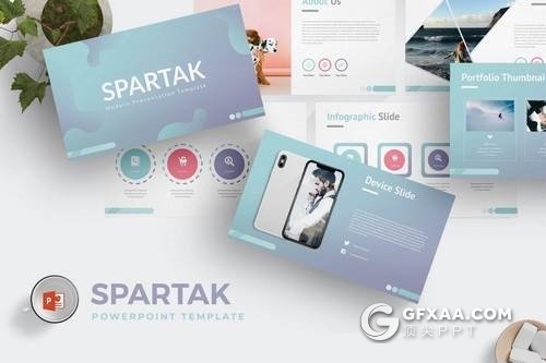 30页5种配色创意商务通用Google slides模板 - 顶尖PPT