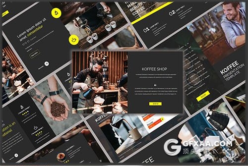 35页咖啡介绍展示Google slides模板 - 顶尖PPT
