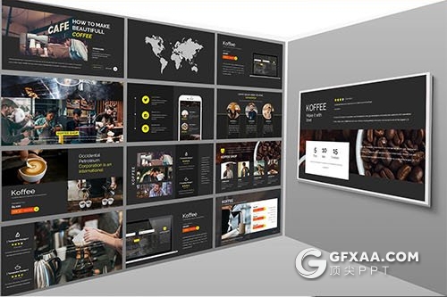 35页咖啡介绍展示Google slides模板 - 顶尖PPT