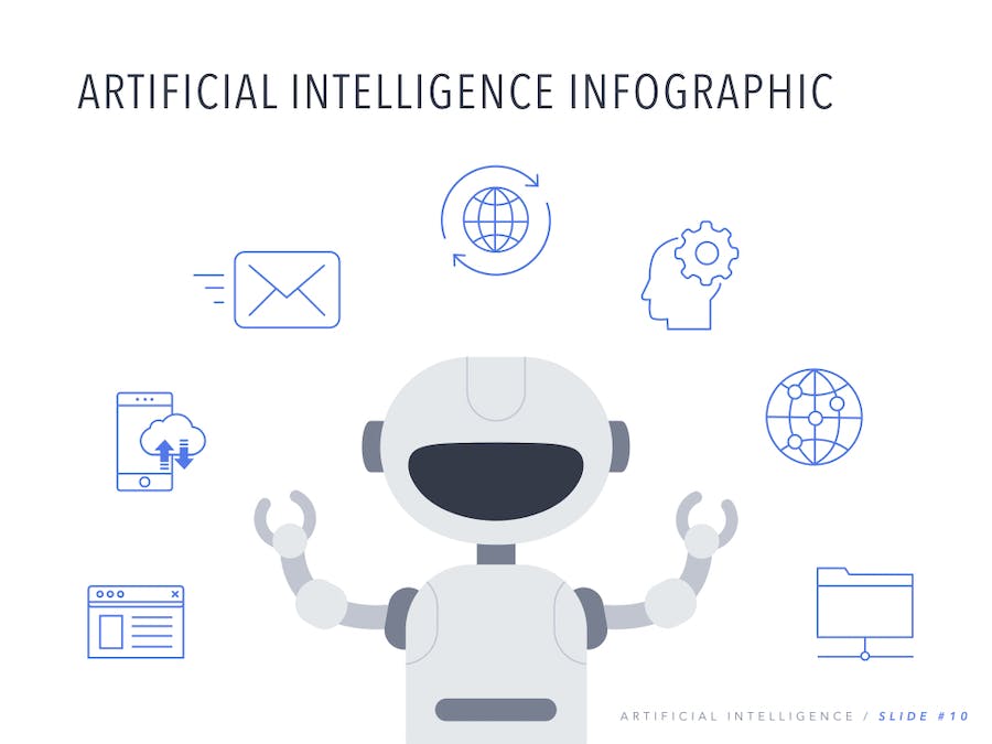 智能机器人科技产品功能演示PPT模板 - 顶尖PPT