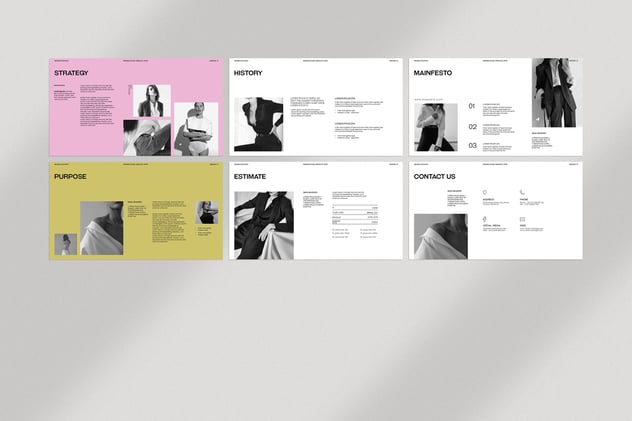 简约时尚风格品牌战略主题keynote模板 - 顶尖PPT