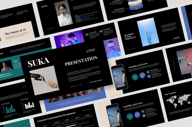 人工智能商业主题keynote模板 - 顶尖PPT