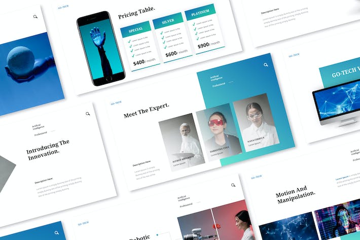 人工智能技术应用讲述Keynote模板 - 顶尖PPT