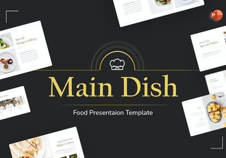 西式餐饮美食厨师餐厅展示介绍宣传PPT模板 - 顶尖PPT