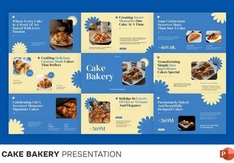 蛋糕烘焙餐饮品牌推广PPT模板 - 顶尖PPT