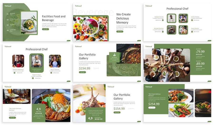 餐饮美食营养健康食品主题通用keynote模板 - 顶尖PPT