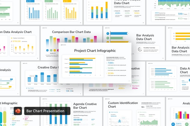 条形图数据图表合集PPT模板 - 顶尖PPT